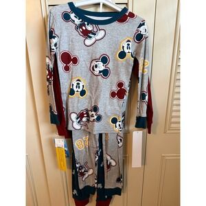 Mickey Mouse Toddler Boys 4 Pc Long Sleeve Pajama Pant Set Size 5T New
